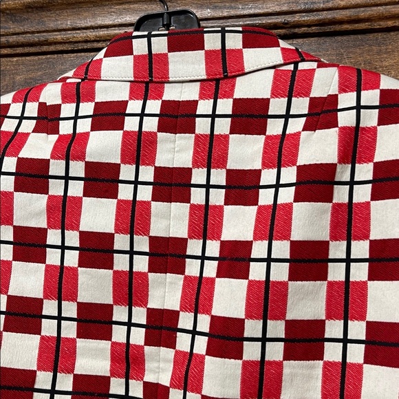 Akris Punto Red & White Check Blazer — Size 12 - Picture 4 of 7